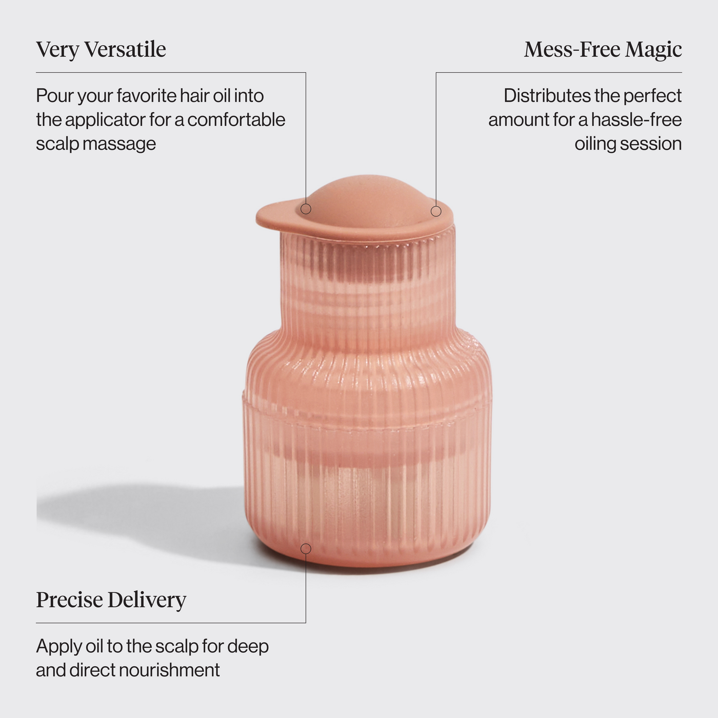Aplicador de óleo para couro cabeludo