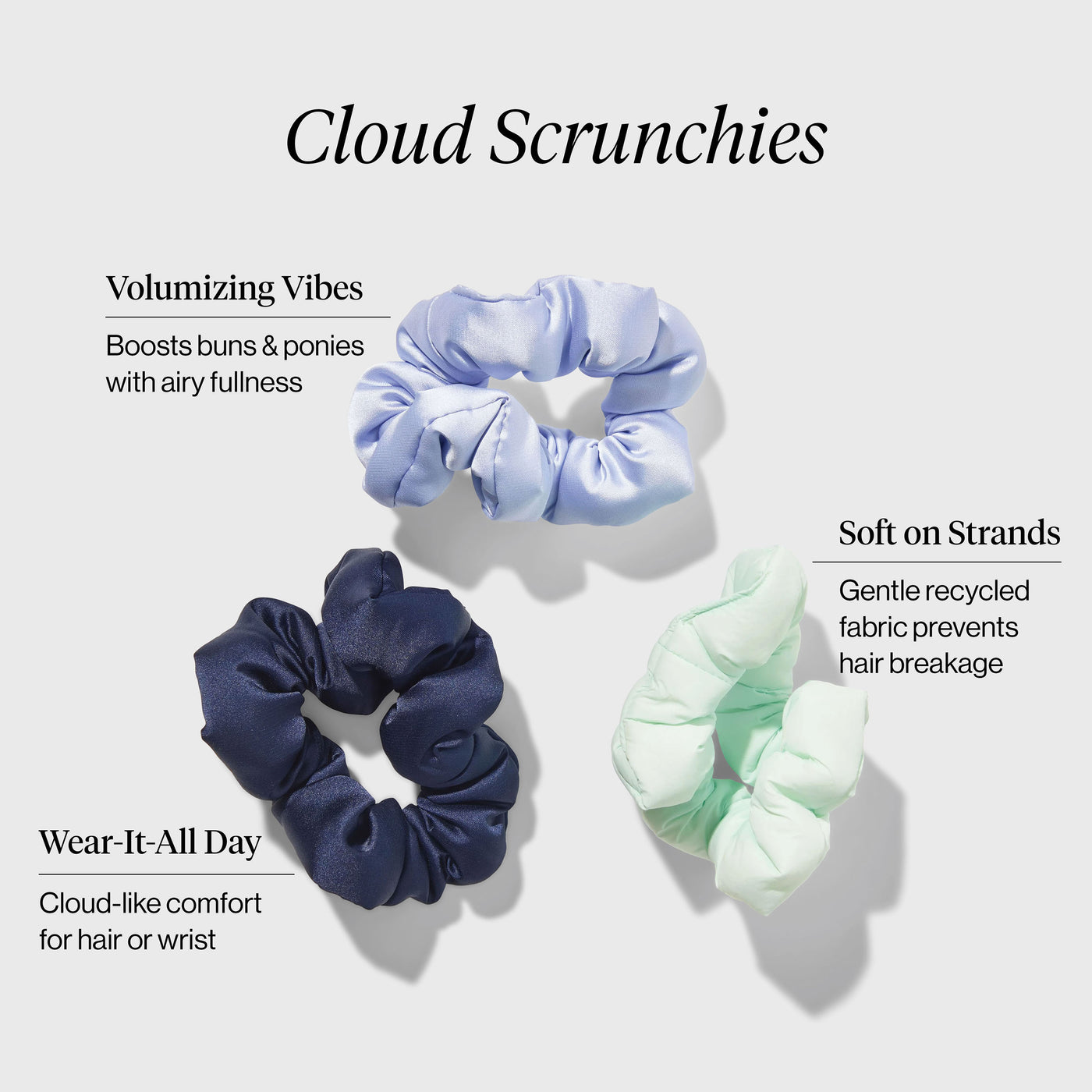 Ensemble de 3 chouchous Nuage - Bouquet de jardin