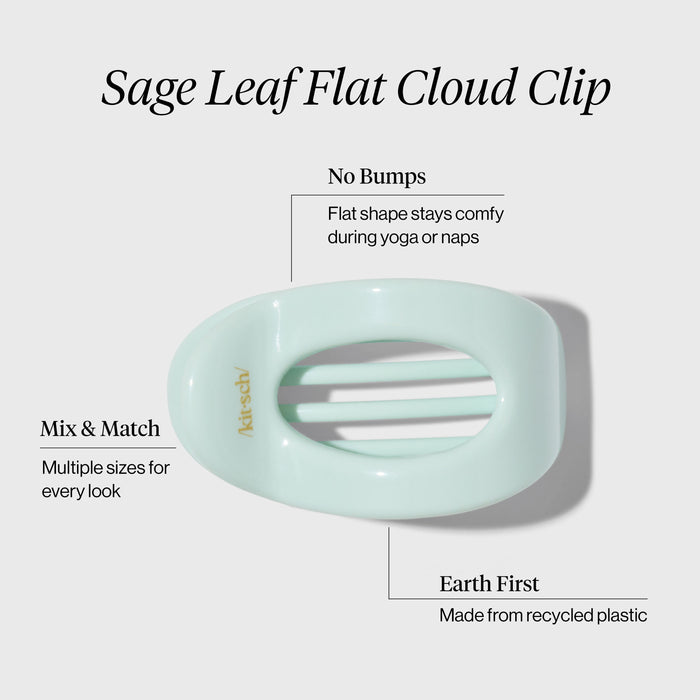 Clip Nube Plano Pequeño - Hoja de Salvia