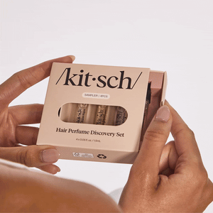 Kitsch Build Your Own bundle layout showing shampoo, conditioner, and discovery perfume options