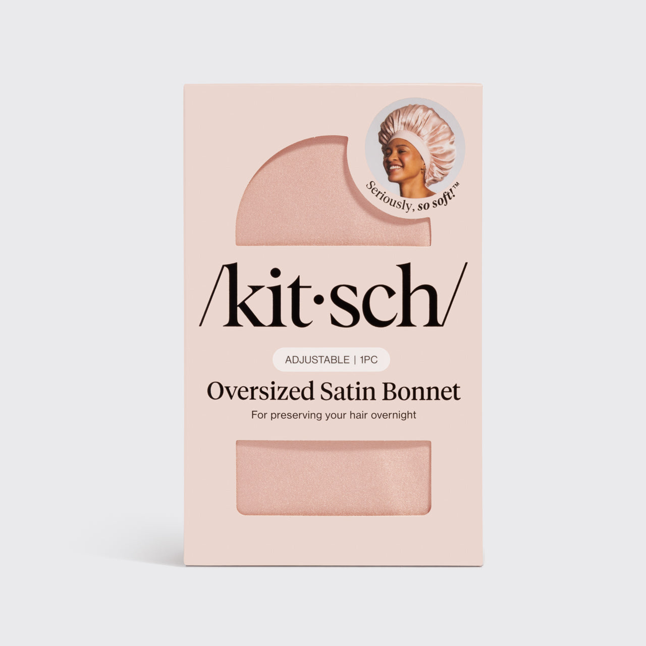 Cuffietta di raso oversize - Blush