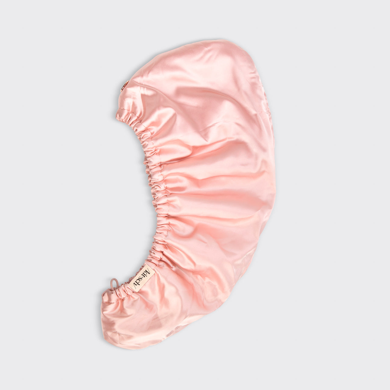 Toalha de cabelo enrolada em cetim - Blush