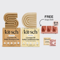 Moisturizing Coconut Oil Terracotta Self Draining Soap Dish Bundle