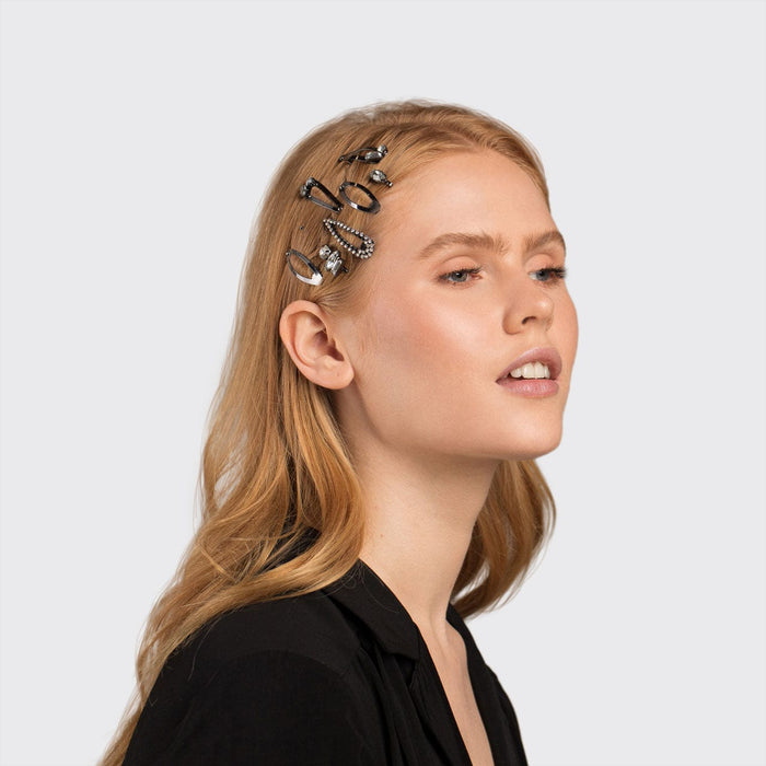 Micro Snap Clip 7pc Set - Hematite