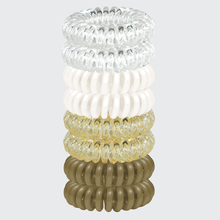 Spiral Hair Ties 8 Pack - Blonde