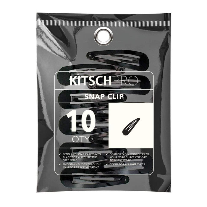 Snap Hair Clips 10pc (Black) Pro Hair KITSCH 